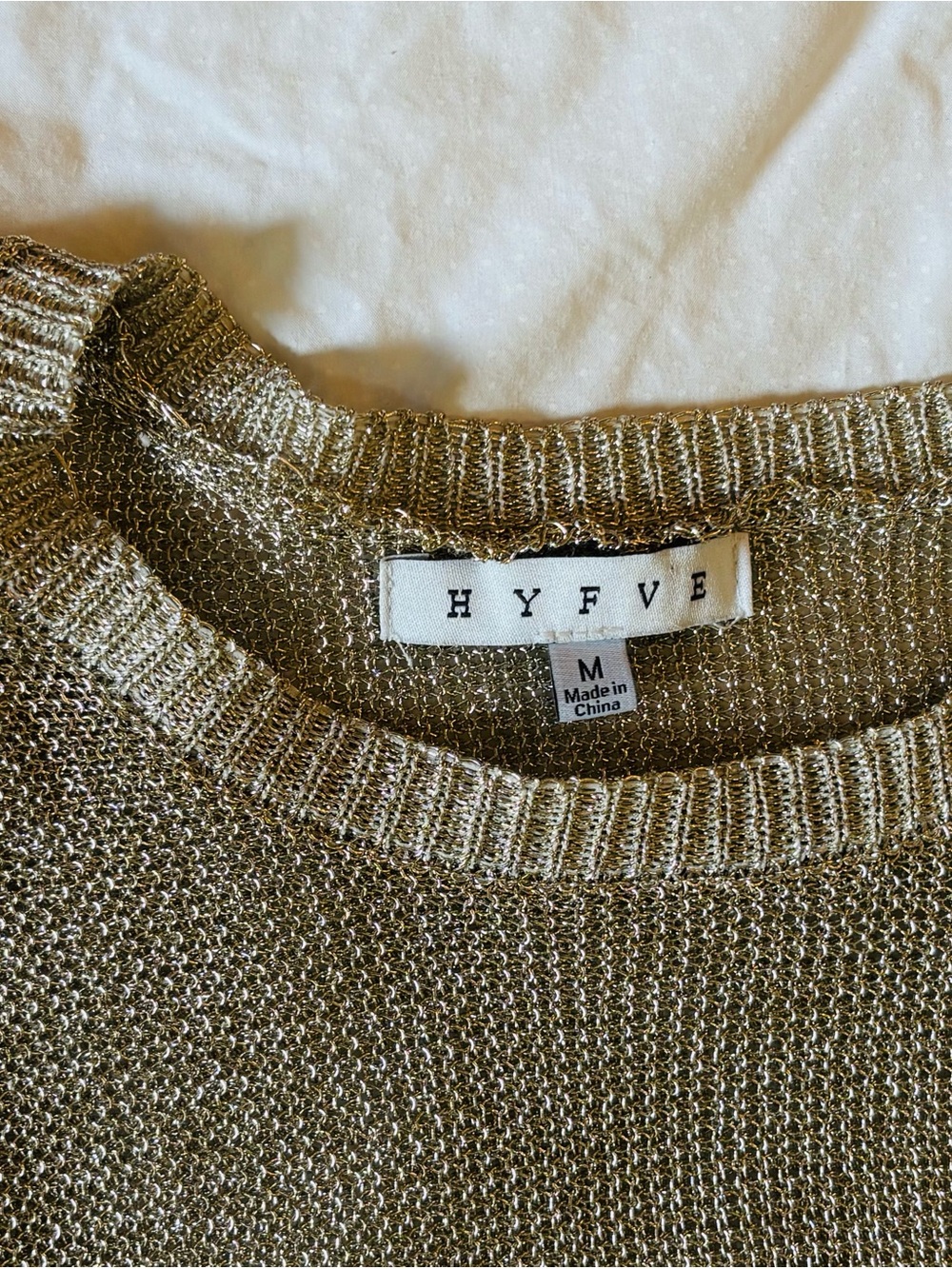HYFVE Light Gold Metallic Crewneck Sweater - Picture 6 of 10